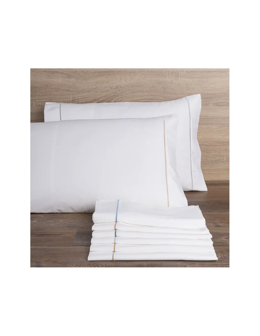 280x290 cm - Jogo de lençóis 100% algodón cetim branco de 300 fios