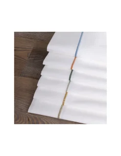 150x200 cm - Jogo de lençóis 100% algodón cetim branco de 300 fios