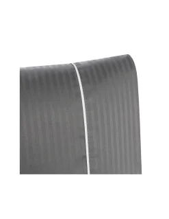 180x220 cm - Jogo saco de edredão cetim 300 fios Cinzento - Riscas Jacquard