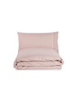 260x240 cm - Jogo saco de edredão cetim 300 fios rosa seco - Riscas Jacquard