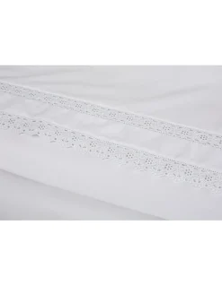 280x290 cm - Percal 400 Fios - Jogos de lençóis cor branco - Premium Sevilla