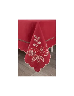 180x295 cm - Toalha de mesa 100% linho bordada a mão - Creative 2024 Cerize