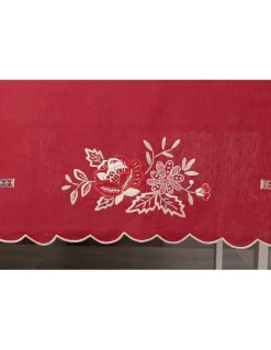 180x295 cm - Toalha de mesa 100% linho bordada a mão - Creative 2024 Cerize