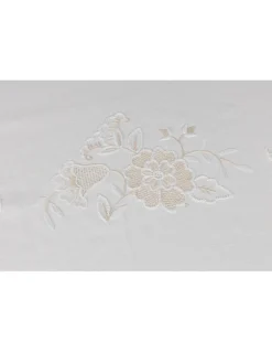 180x360 cm - Toalha de mesa 100% linho bordada a mão