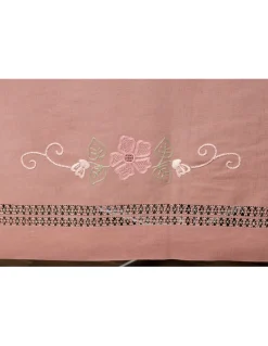 180x280 cm - Toalha de mesa 100% linho bordada a mão