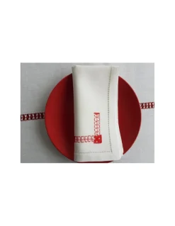 180x270 cm - Toalha de mesa de linho bordada a mão - Toalha de mesa de natal - Bordados da Lixa