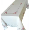 175x350 cm Toalha de mesa de linho bordada a mão - bordados da lixa - Toalha Creative Azevinho
