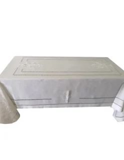 175x275 cm Toalha de mesa de linho bordada a mão - bordados da lixa - Toalha Creative Bouquet