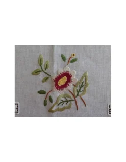 175x275 cm Toalha de mesa de linho bordada a mão - bordados da lixa - Toalha Creative Floral II