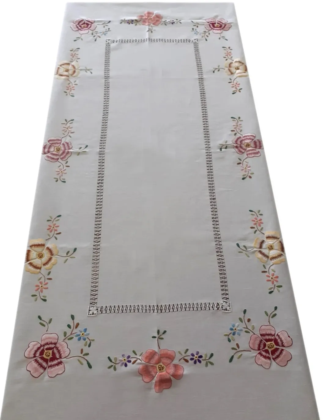 175x275 cm Toalha de mesa de linho bordada a mão - bordados da lixa - Toalha Creative Multi Color