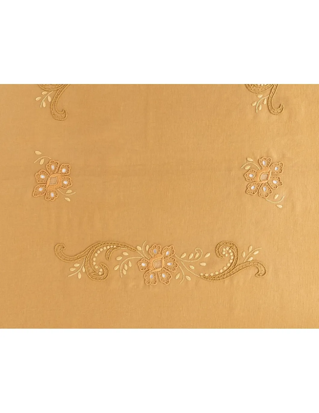 175x350 Toalha de mesa 100% linho bordada a mão + 12 guardanapos 50x50 cm