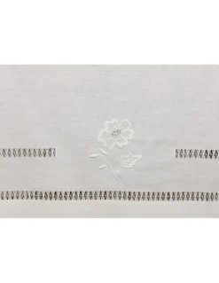 180x350 Toalha de mesa de linho bordada a mão