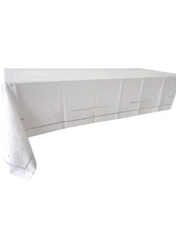 180x350 Toalha de mesa de linho bordada a mão - bordados da lixa Creative Rosemary 2021